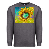 Charcoal Heather sparkling sunflower Premium Sweatshirt - TumblerDesignByShophia