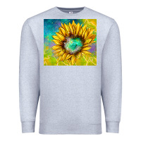 Heather Grey sparkling sunflower Premium Sweatshirt - TumblerDesignByShophia