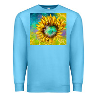 Ocean Blue sparkling sunflower Premium Sweatshirt - TumblerDesignByShophia