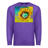 Purple sparkling sunflower Premium Sweatshirt - TumblerDesignByShophia