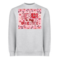 Heather Grey jesus is my valentine Heavyweight Sweatshirt - MaliasSmallBusiness
