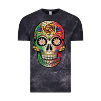 Cloud Black mexican skull Vintage Tee - JahusDesignShop