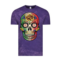 Cloud Purple mexican skull Vintage Tee - JahusDesignShop