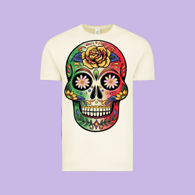 Mexican Skull Vintage Tee Designed By Jahusdesignshop