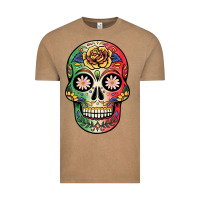 Vintage Coffee mexican skull Vintage Tee - JahusDesignShop
