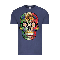 Vintage Denim mexican skull Vintage Tee - JahusDesignShop