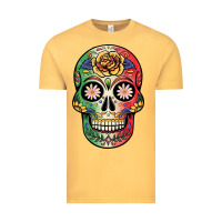 Vintage Mustard mexican skull Vintage Tee - JahusDesignShop