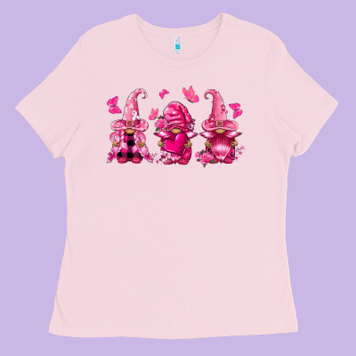Breast Cancer Gnomies Ladies Tee Designed By Fadigitalartstudio