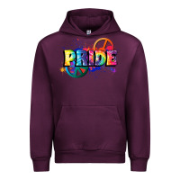 Mauve Wine Hippie pride Urban Hoodie - FaDigitalArtStudio