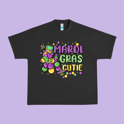 Mardi Gras Cutie Urban Heavy Tee Designed By Maliassmallbusiness