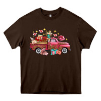 Chocolate Brown valentine's day truck photography love side view Heavy Core Tee - FaDigitalArtStudio