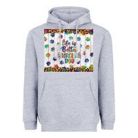 Heather Grey life is better with a dog tumbler tbs Heavyweight Hoodie - TumblerDesignByShophia