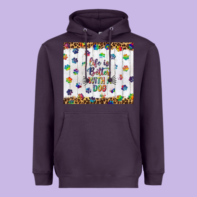 Life Is Better With A Dog Tumbler Tbs Heavyweight Hoodie Designed By Tumblerdesignbyshophia