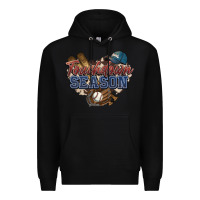 Black Touchdown season Baseball Premium Hoodie - HowdyJamesFarm