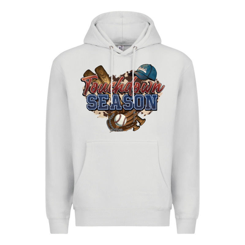 Touchdown Season Baseball Premium Hoodie by HowdyJamesFarm | Teevron