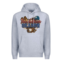 Heather Grey Touchdown season Baseball Premium Hoodie - HowdyJamesFarm