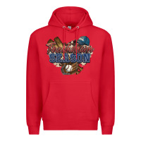 Red Touchdown season Baseball Premium Hoodie - HowdyJamesFarm