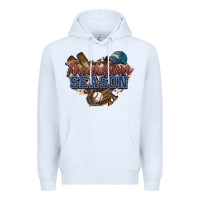 White Touchdown season Baseball Premium Hoodie - HowdyJamesFarm