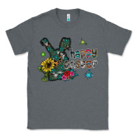 Charcoal Heather Happy Easter Classic Tee - CowhideDigitalArt
