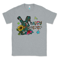 Heather Grey Happy Easter Classic Tee - CowhideDigitalArt