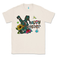 Natural Happy Easter Classic Tee - CowhideDigitalArt