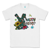 White Happy Easter Classic Tee - CowhideDigitalArt