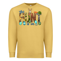Antique Gold The hunt is on with eggs Easter Day Premium Sweatshirt - HowdyJamesFarm