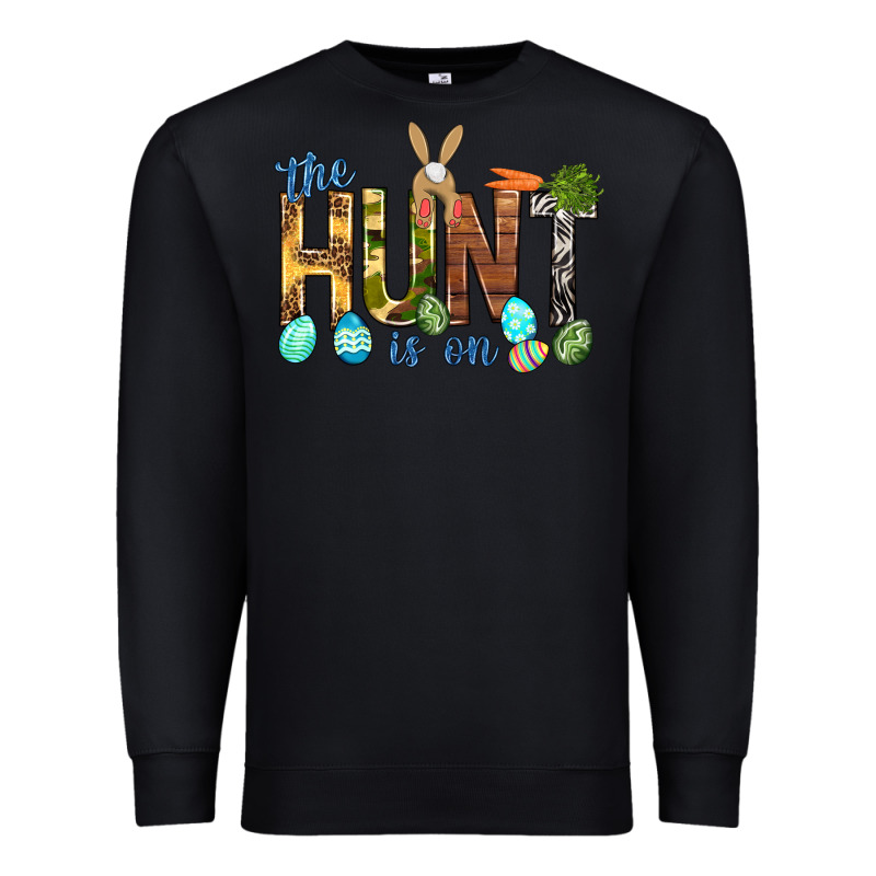 The Hunt Is On With Eggs Easter Day Premium Sweatshirt by HowdyJamesFarm | Teevron
