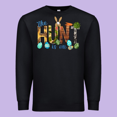 The Hunt Is On With Eggs Easter Day Premium Sweatshirt Designed By Howdyjamesfarm