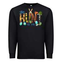 Black The hunt is on with eggs Easter Day Premium Sweatshirt - HowdyJamesFarm