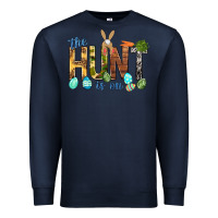 Navy The hunt is on with eggs Easter Day Premium Sweatshirt - HowdyJamesFarm