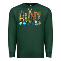 Sports Green The hunt is on with eggs Easter Day Premium Sweatshirt - HowdyJamesFarm