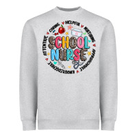 Heather Grey school nurse Heavyweight Sweatshirt - MaliasSmallBusiness