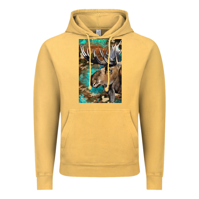 Western Camo Moose Vintage Hoodie by LillyAllenDesigns | Teevron