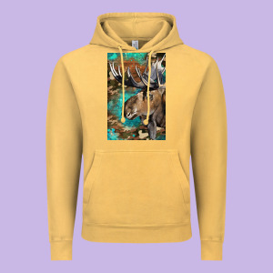 Western Camo Moose Vintage Hoodie Designed By Lillyallendesigns