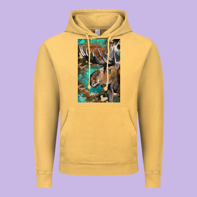 Western Camo Moose Vintage Hoodie Designed By Lillyallendesigns