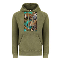 Vintage Olive Western Camo Moose Vintage Hoodie - LillyAllenDesigns