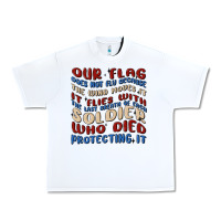 White our flag Urban Heavy Tee - MaliasSmallBusiness