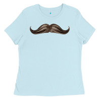 Baby Blue brown moustache fa element Ladies Tee - FaDigitalArtStudio