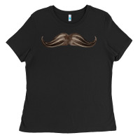 Black brown moustache fa element Ladies Tee - FaDigitalArtStudio