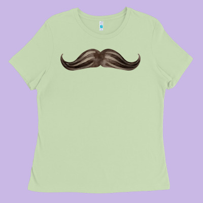 Brown Moustache Fa Element Ladies Tee Designed By Fadigitalartstudio
