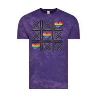 Cloud Purple pride tic tac toe Vintage Tee - MaliasSmallBusiness