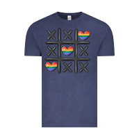Vintage Denim pride tic tac toe Vintage Tee - MaliasSmallBusiness