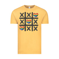 Vintage Mustard pride tic tac toe Vintage Tee - MaliasSmallBusiness