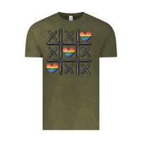 Vintage Olive pride tic tac toe Vintage Tee - MaliasSmallBusiness