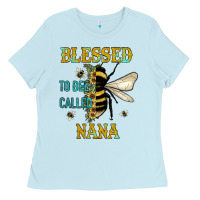 Baby Blue Blessed To Bee Nana Ladies Tee - JahusDesignShop
