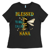 Black Blessed To Bee Nana Ladies Tee - JahusDesignShop