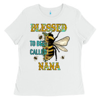 White Blessed To Bee Nana Ladies Tee - JahusDesignShop