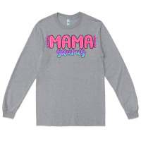 Heather Grey mama saurus Long Sleeve Tee - MaliasSmallBusiness