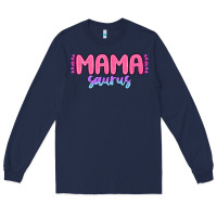 Navy mama saurus Long Sleeve Tee - MaliasSmallBusiness